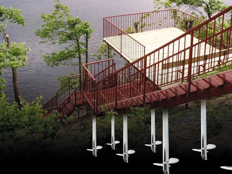 Helical Deck Pier Installation in Fond Du Lac, WI