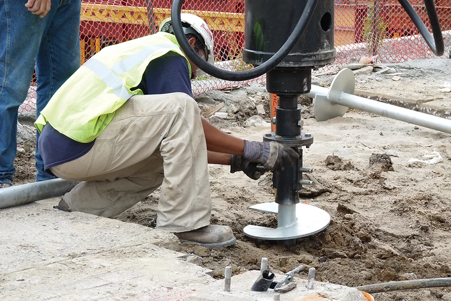 Helical Pier Installation in Fond Du Lac, WI